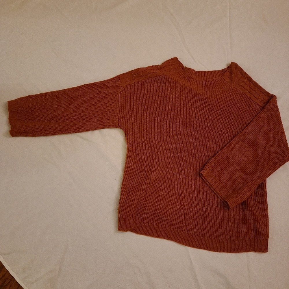 CATO Women's Burnt Orange Long Sleeve Sweater - Size‎ Large